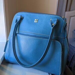 Vintage leather purse in gorgeous blue